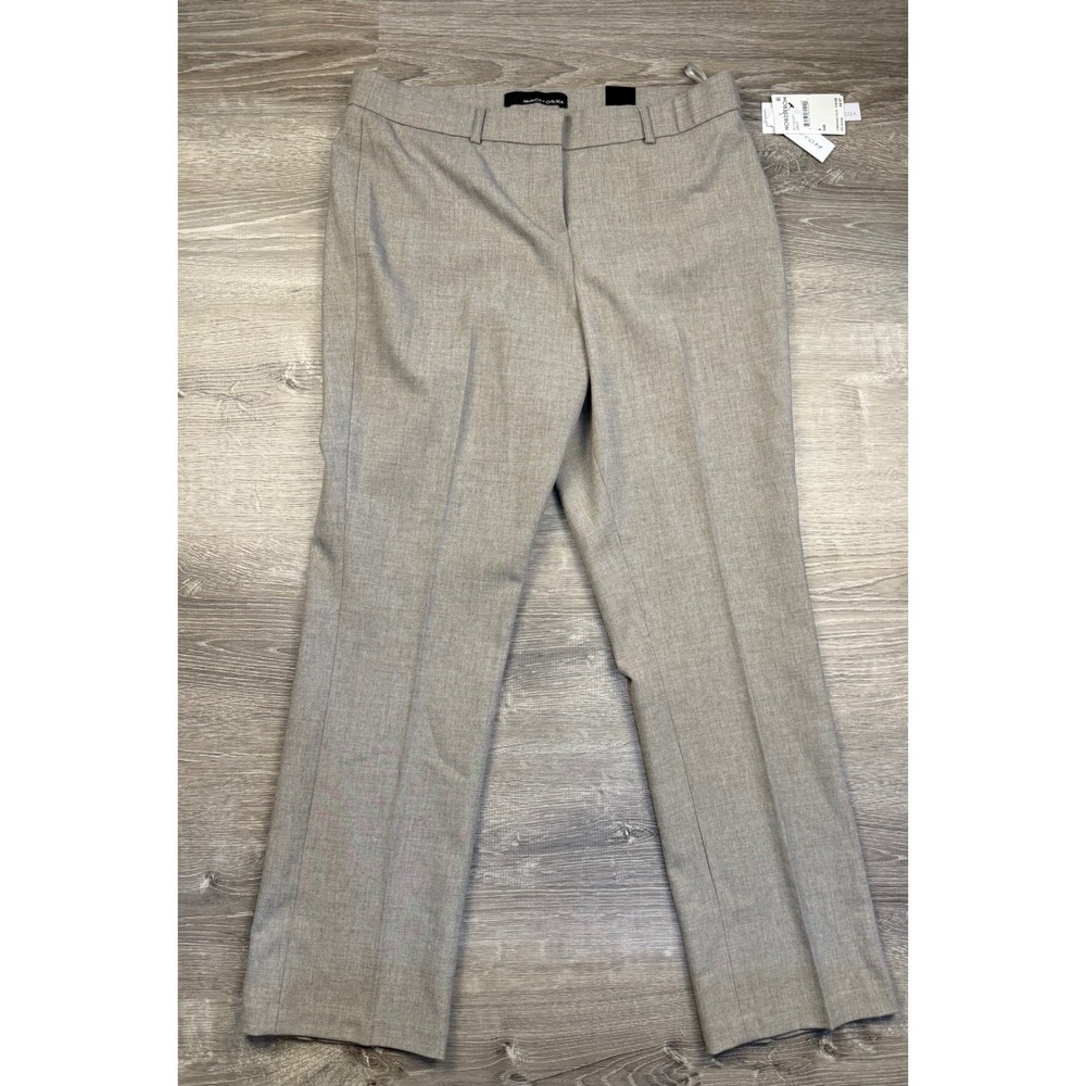 Amanda + Chelsea Womens Grey Ankle Length Flare Bottom Dress Pants Size 8 NWT